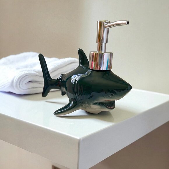 Shark Soap Dispenser for Cute Bathroom Decor - Kids soap Dispenser Gift for Shar - Picture 5 of 6